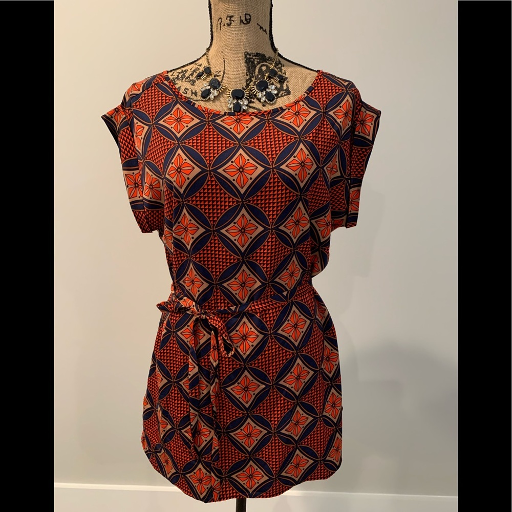 ATF Tunic Tie Waist Blouse